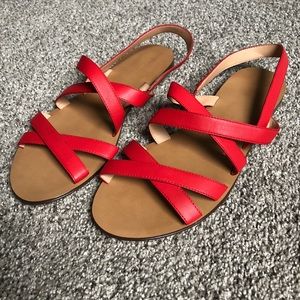 💥 NWOT J. Crew Fiery Red Sandals